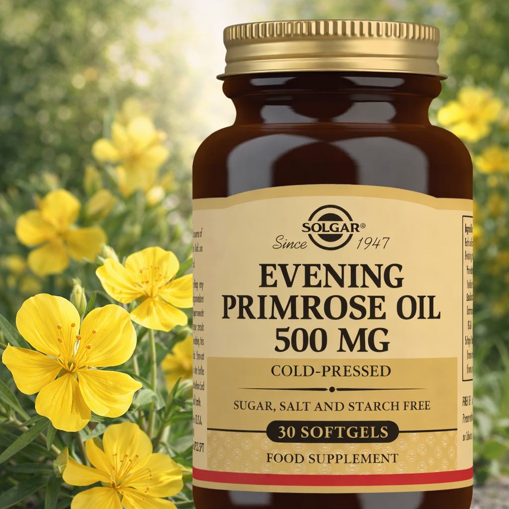 Solgar Evening Primrose Oil 500 mg Softgels - Pack of 30 - with Omega-6 and GLA - Easy to Swallow - Gluten Free
